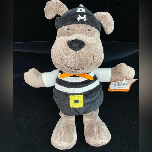 Carter’s Just One You Halloween Pirate Puppy Dog Baby Rattle Plush - Picture 1 of 4